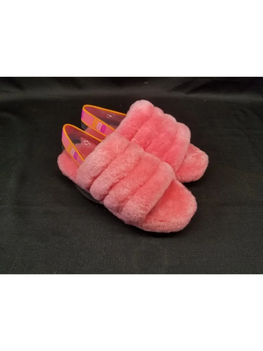UGG Girls Fluff Yeah Slippers Slides Pink Size 6 NEW IN BOX!